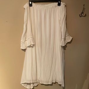 White Off- The- Shoulder Dress